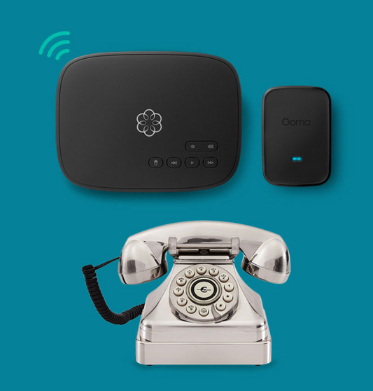 Ooma Telo Air + Linx+ Chrome Kettle Phone Bundle